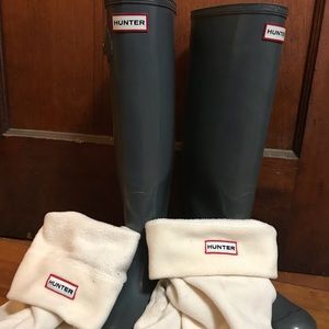 Women’s 8 Tall Graphite Hunter Rain Boot